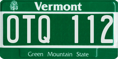 VT license plate OTQ112