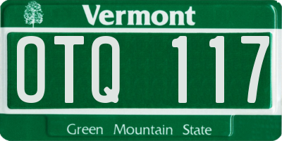 VT license plate OTQ117