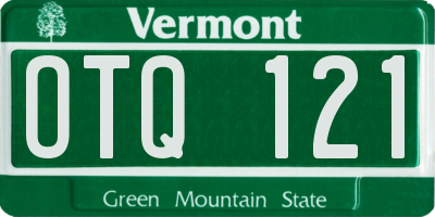 VT license plate OTQ121