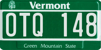 VT license plate OTQ148