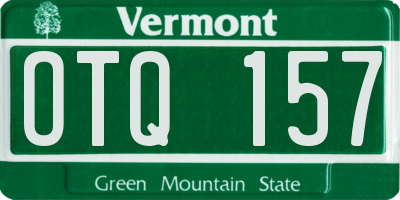 VT license plate OTQ157