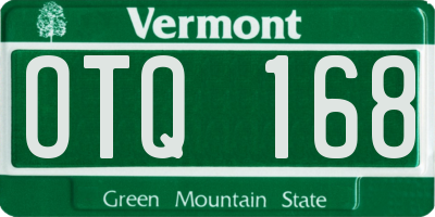 VT license plate OTQ168
