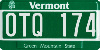 VT license plate OTQ174