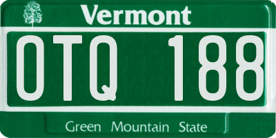 VT license plate OTQ188