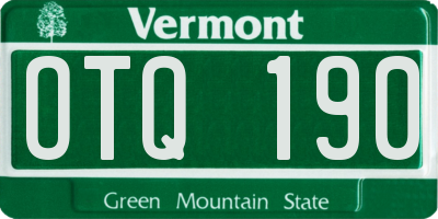 VT license plate OTQ190