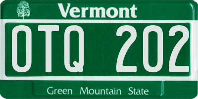 VT license plate OTQ202