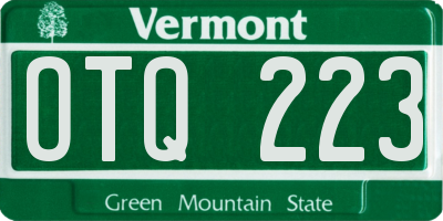 VT license plate OTQ223