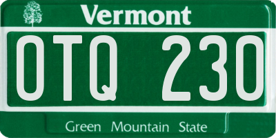 VT license plate OTQ230