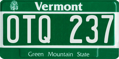 VT license plate OTQ237