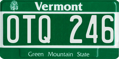VT license plate OTQ246