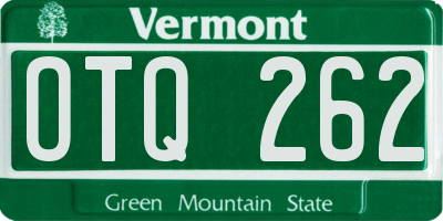 VT license plate OTQ262
