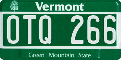 VT license plate OTQ266
