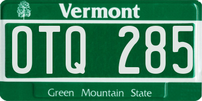 VT license plate OTQ285