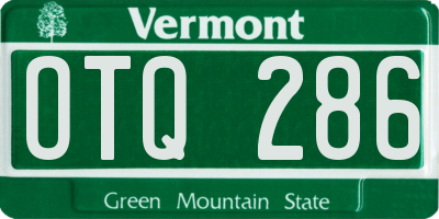 VT license plate OTQ286