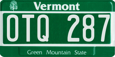 VT license plate OTQ287