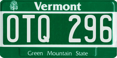 VT license plate OTQ296