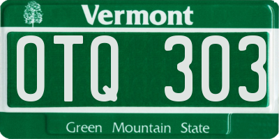 VT license plate OTQ303