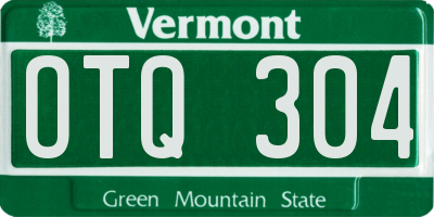 VT license plate OTQ304