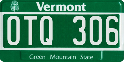 VT license plate OTQ306