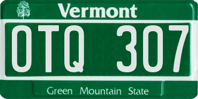 VT license plate OTQ307