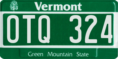 VT license plate OTQ324