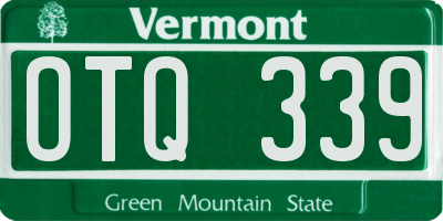 VT license plate OTQ339