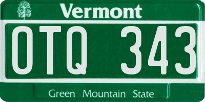 VT license plate OTQ343