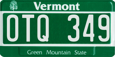 VT license plate OTQ349