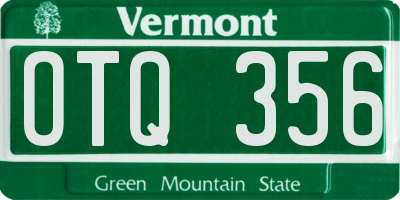 VT license plate OTQ356