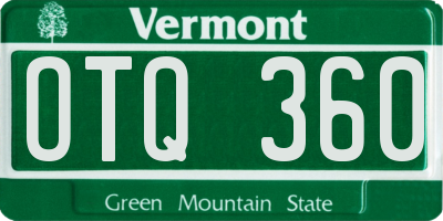 VT license plate OTQ360