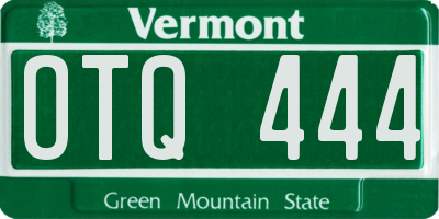 VT license plate OTQ444