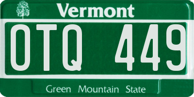 VT license plate OTQ449