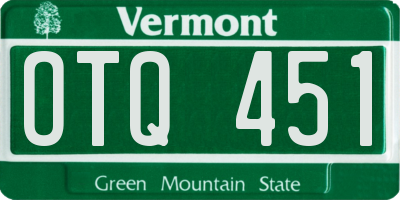 VT license plate OTQ451