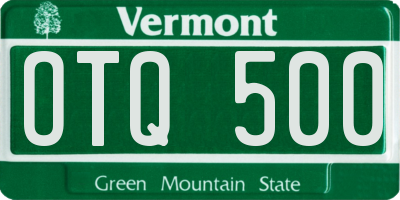 VT license plate OTQ500