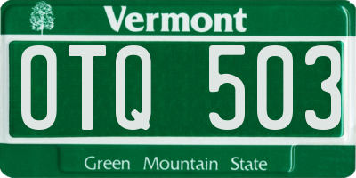 VT license plate OTQ503