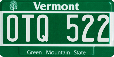 VT license plate OTQ522