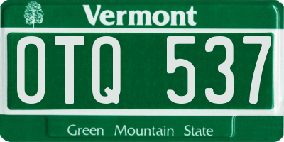 VT license plate OTQ537