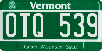 VT license plate OTQ539