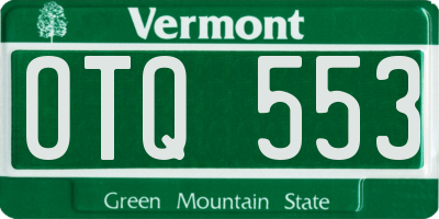 VT license plate OTQ553