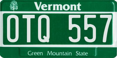 VT license plate OTQ557
