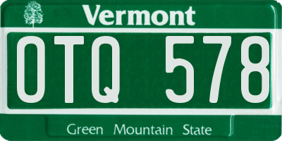 VT license plate OTQ578