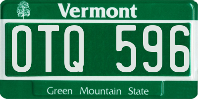 VT license plate OTQ596