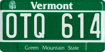 VT license plate OTQ614