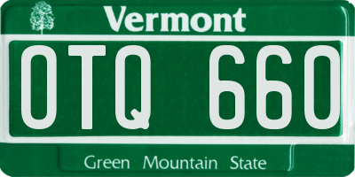 VT license plate OTQ660