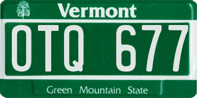 VT license plate OTQ677