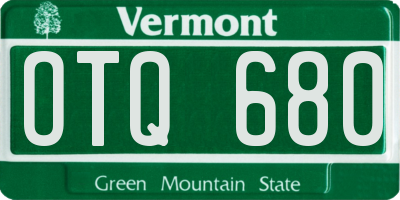VT license plate OTQ680