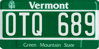 VT license plate OTQ689
