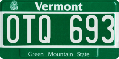 VT license plate OTQ693