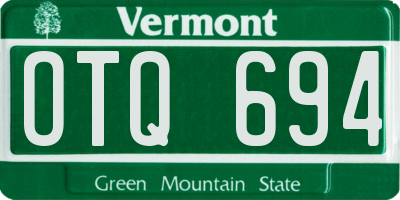 VT license plate OTQ694