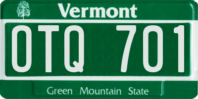 VT license plate OTQ701